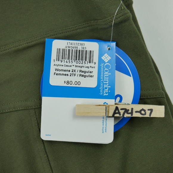 Columbia UPF 50 Womens Plus Sz 2X Straight Pants - Picture 4 of 8